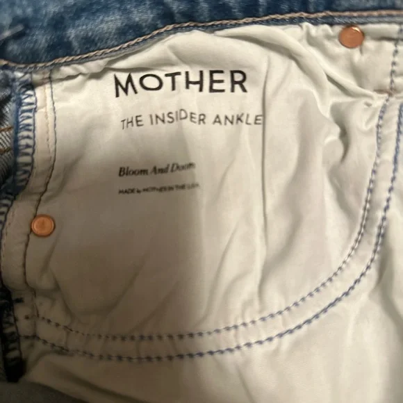 Mother Insider Ankle Jean in Bloom & Doom Sz 26 - Picture 8 of 11